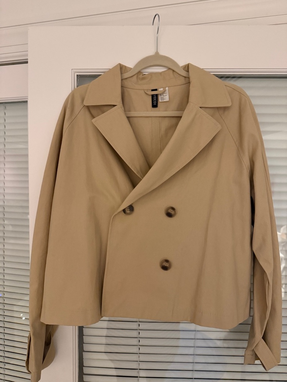H&M Classic Women's Double-Breasted Trench Jacket - Large